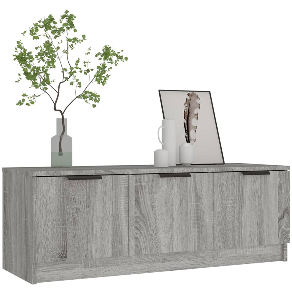 vidaXL 3 Door Grey Sonoma TV Cabinet Image 3
