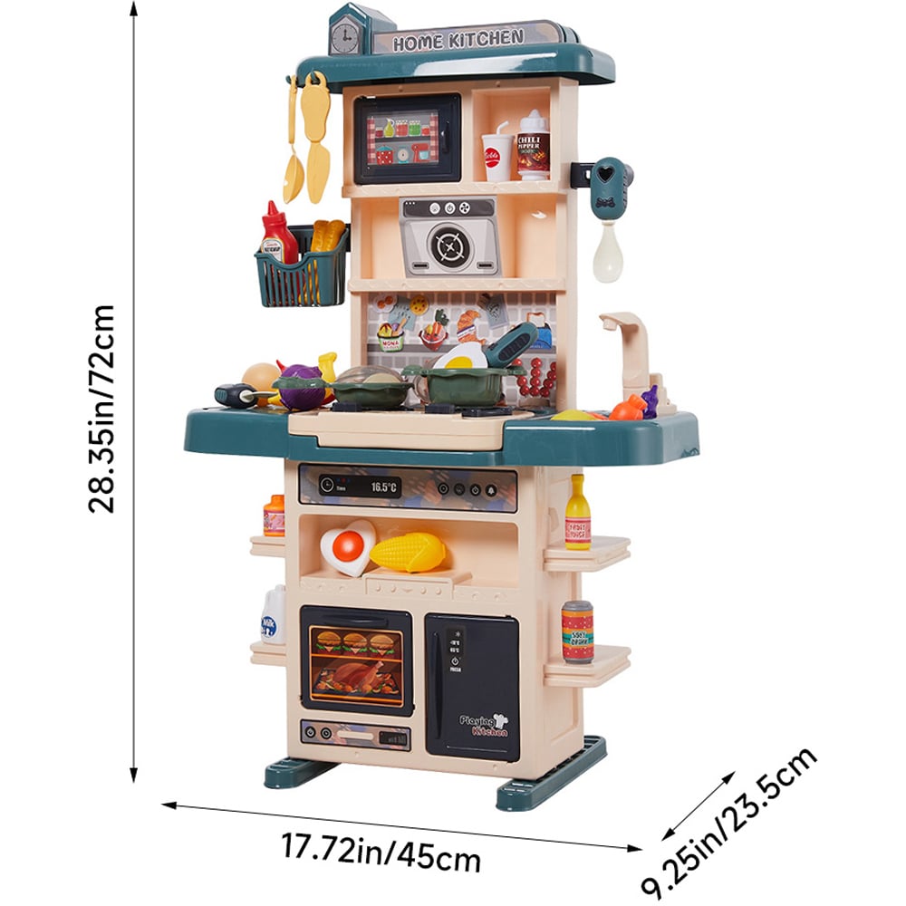 Tommy Toys 43 Piece Kids Green Interactive Kitchen Play Set Image 7