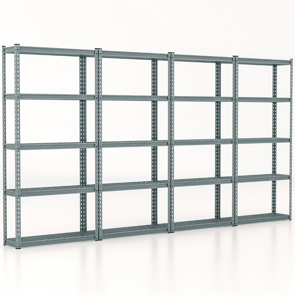 Costway 5 Shelf Grey Warehouse Shelving Unit Image 5