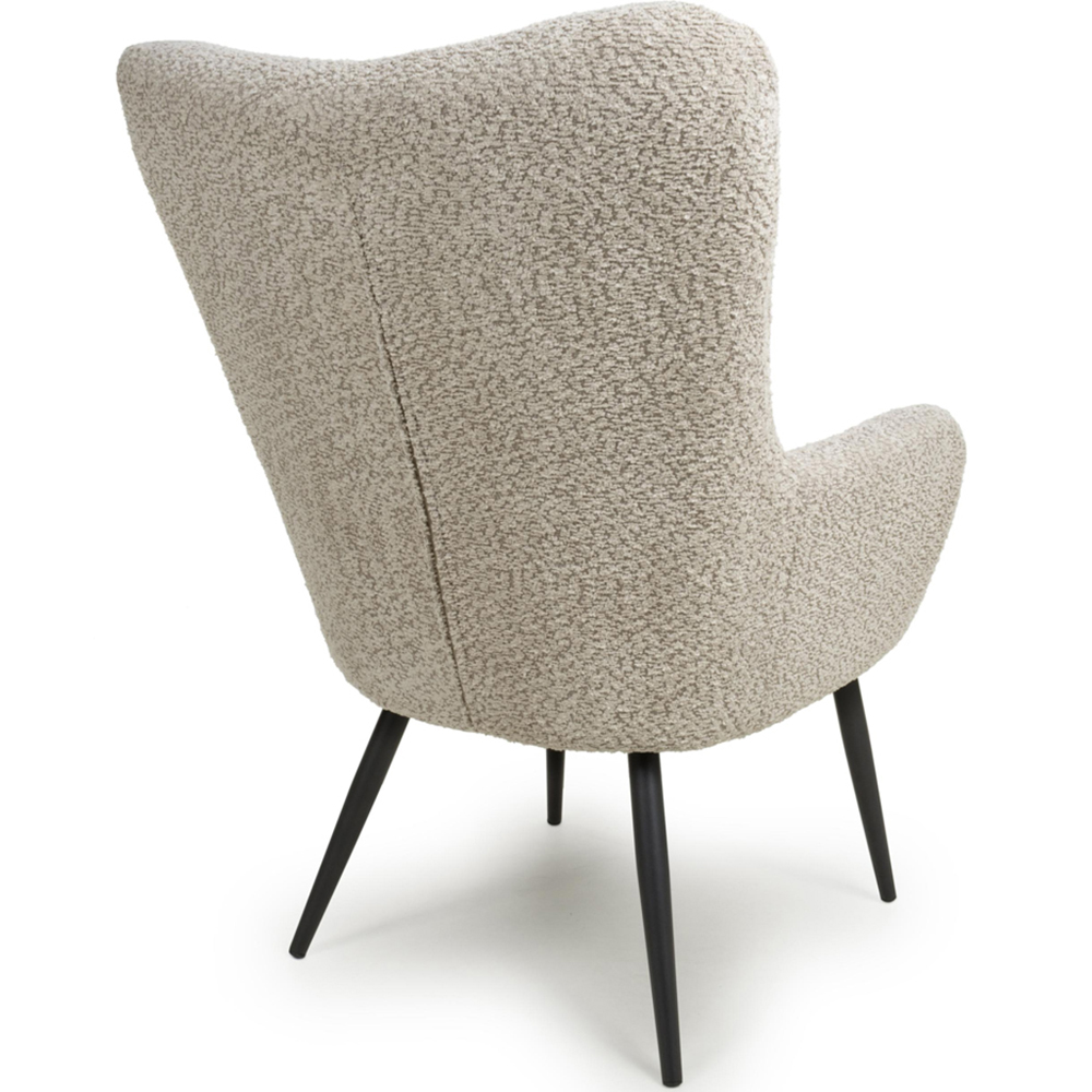 Bordeaux Textured Chenille Effect Mink Armchair Image 4