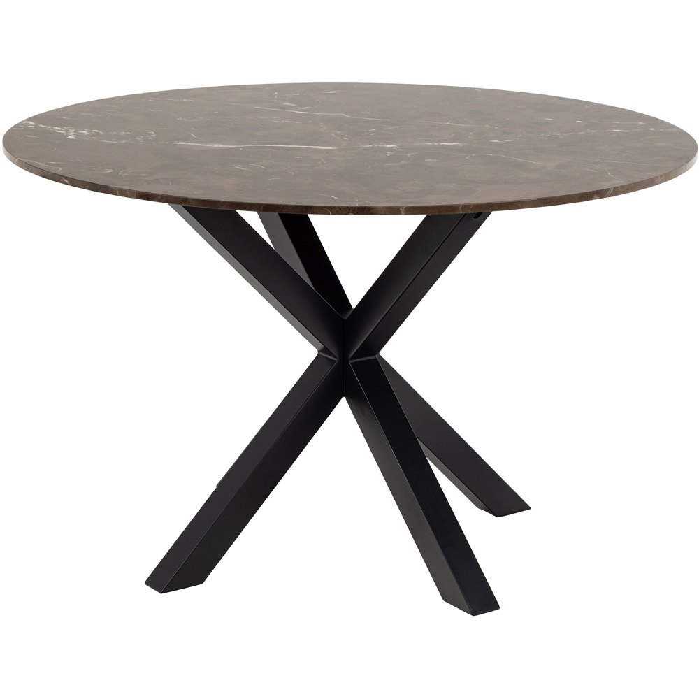 Florence Heaven 4 Seater Dining Table Brown Polished Marble Image 2