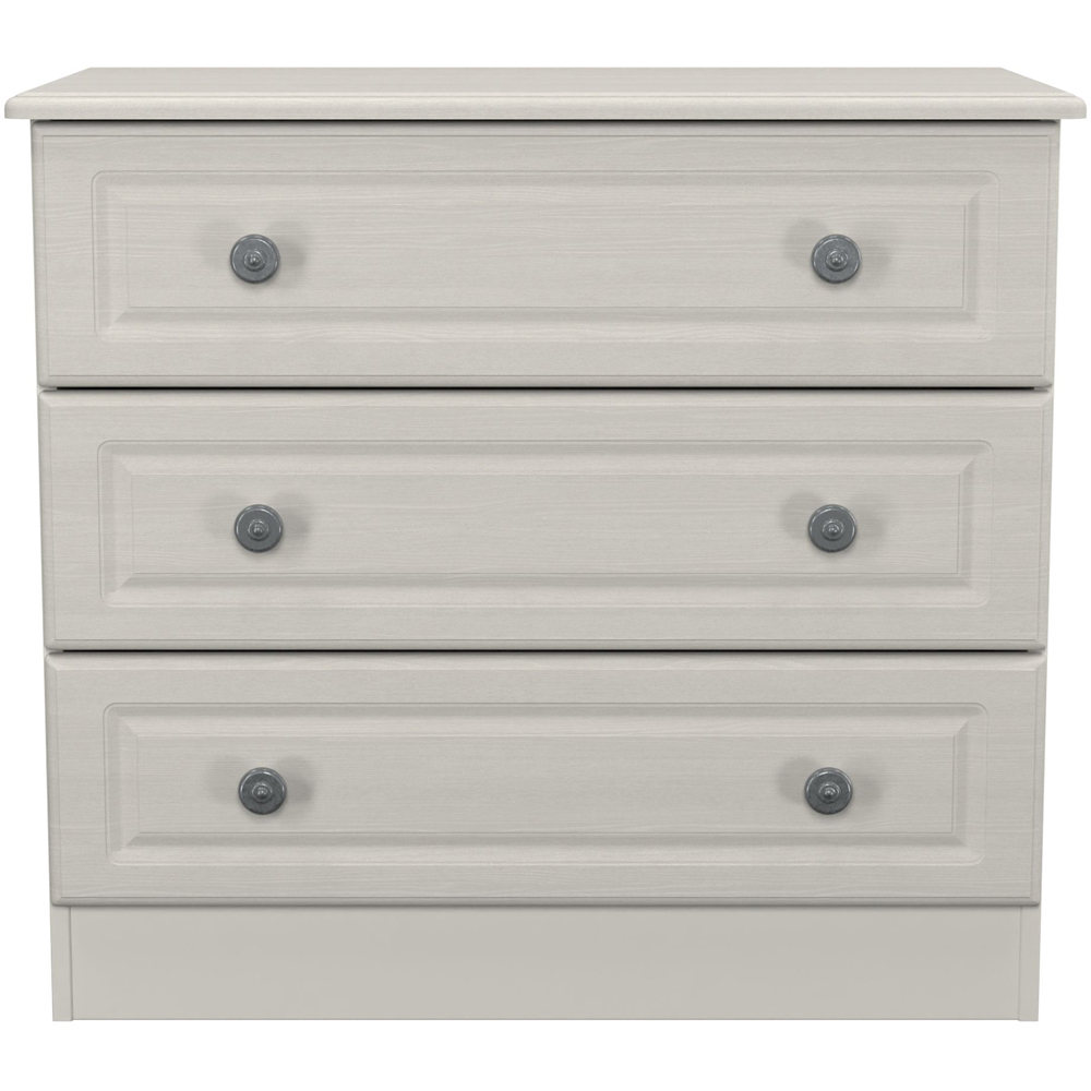 Crowndale Pembroke 3 Drawer Grey Ash Chest of Drawers Ready Assembled Image 2