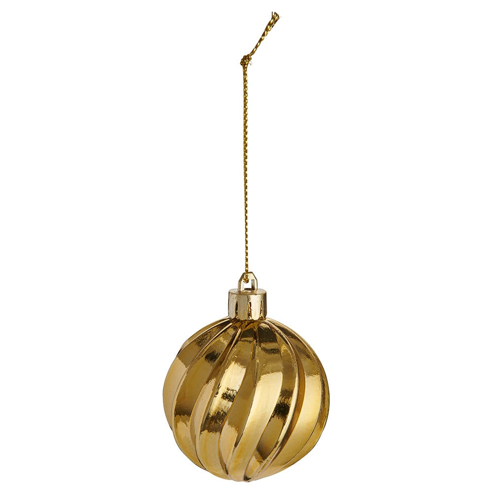 Wilko 35 Pack Small Majestic Mix Gold Baubles Image 4