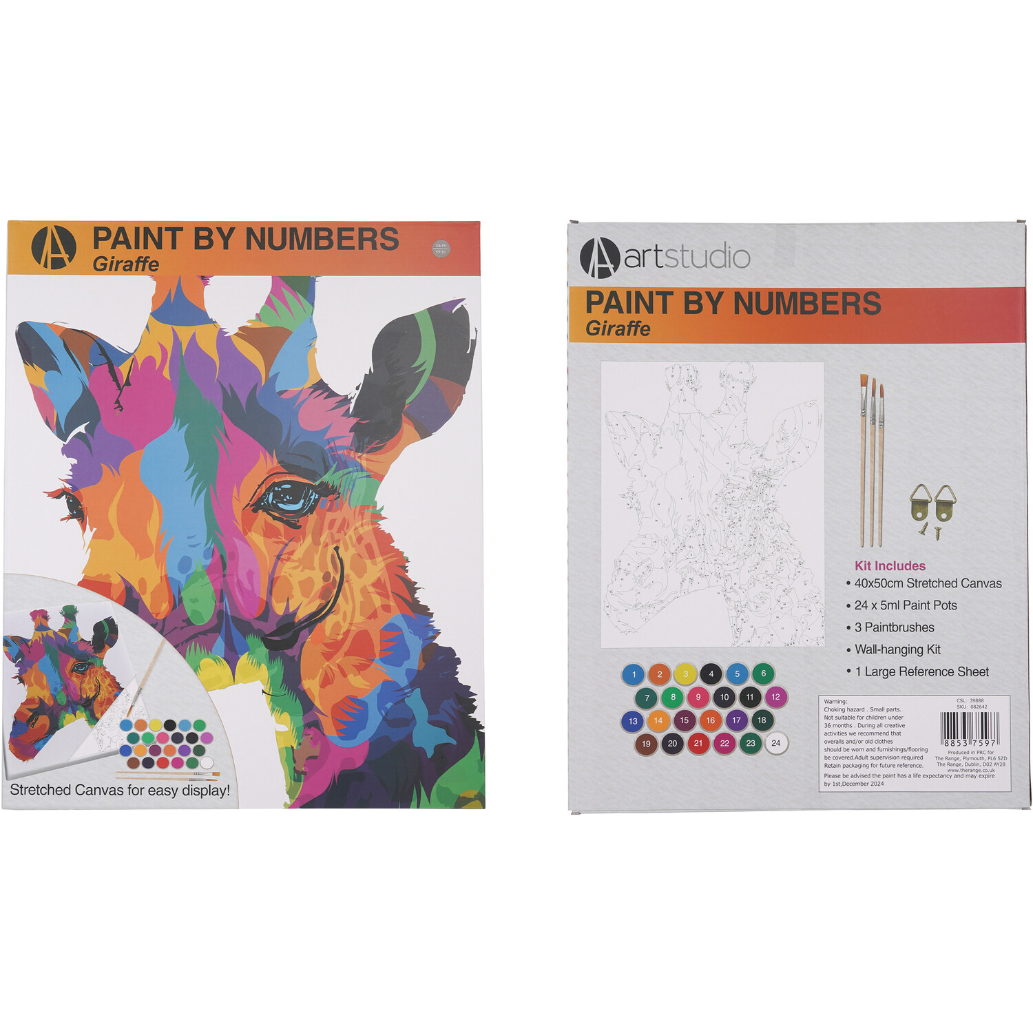 Art StudioPaint by Numbers Rainbow Leopard or Giraffe Image 5