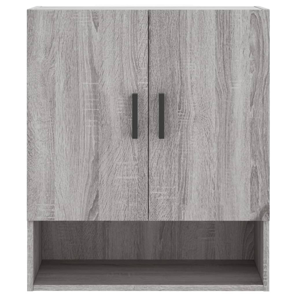 vidaXL 2 Door Single Shelf Grey Sonoma Wall Cabinet Image 5