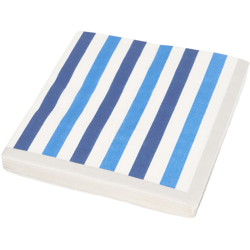 Pack of 20 Blue Tone Party Napkins Image 4