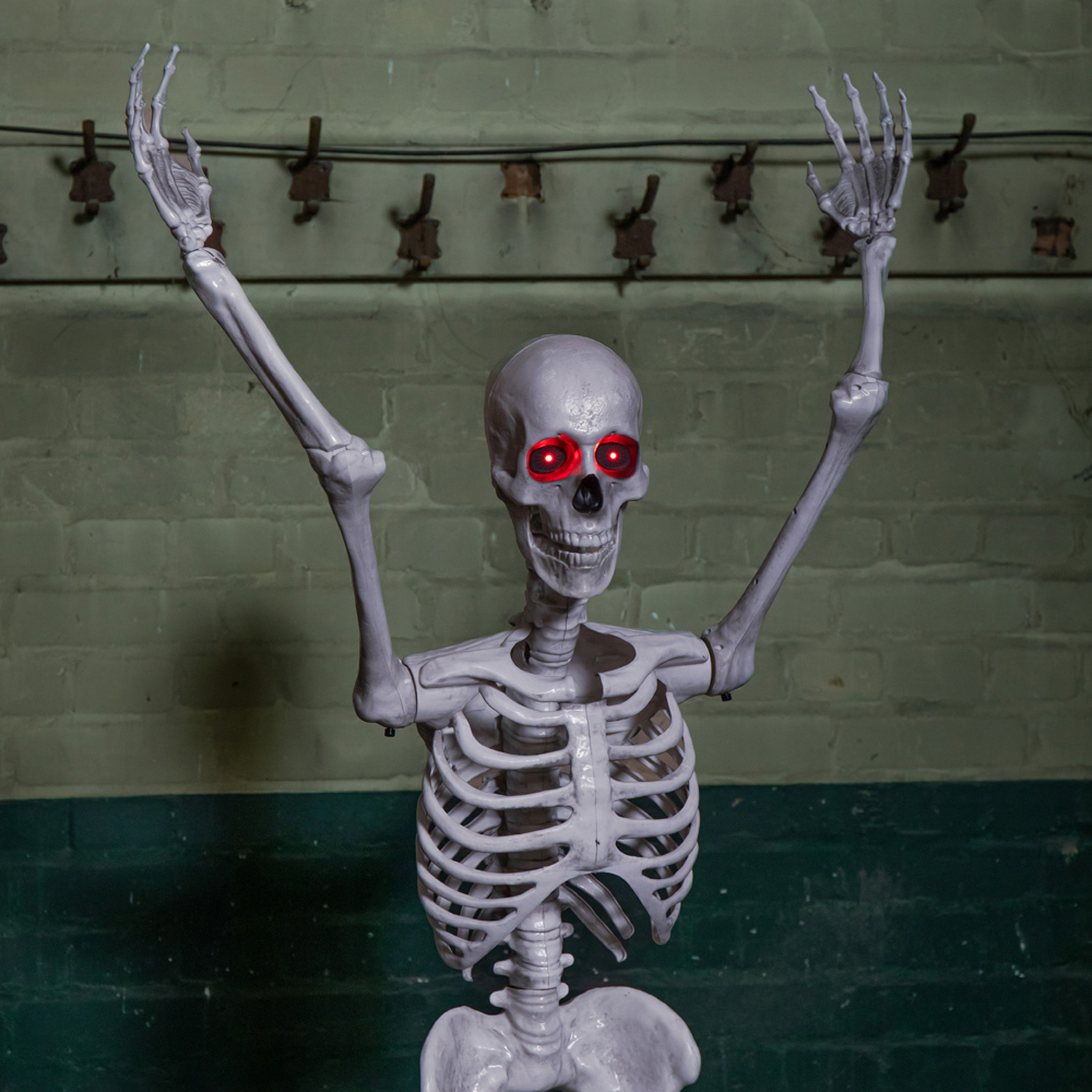 Samuel Alexander Red LED Full Body Standing Skeleton Halloween Decoration 5ft Image 6
