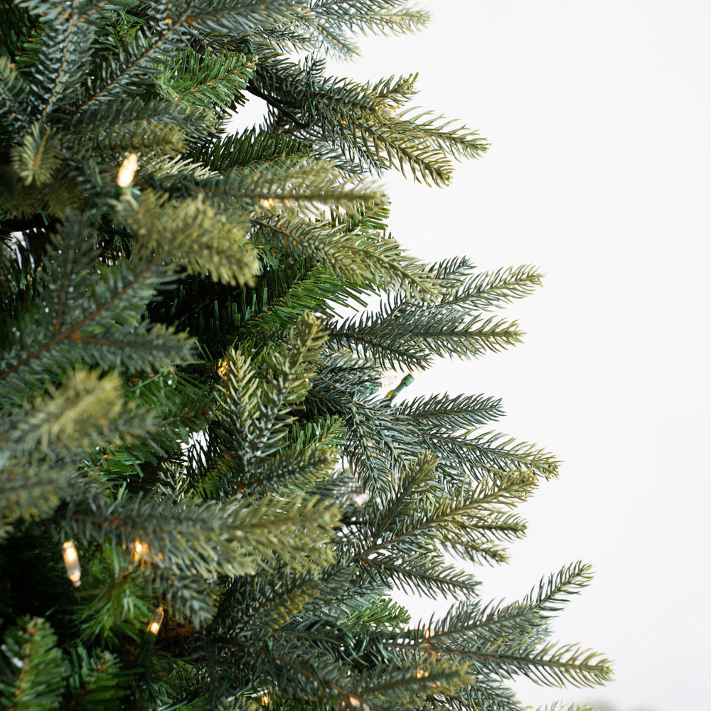 Abrihome 400 Warm White LED Pre-Lit Grand Fir Artificial Christmas Tree with 1253 Mixed Tips 6ft Image 3