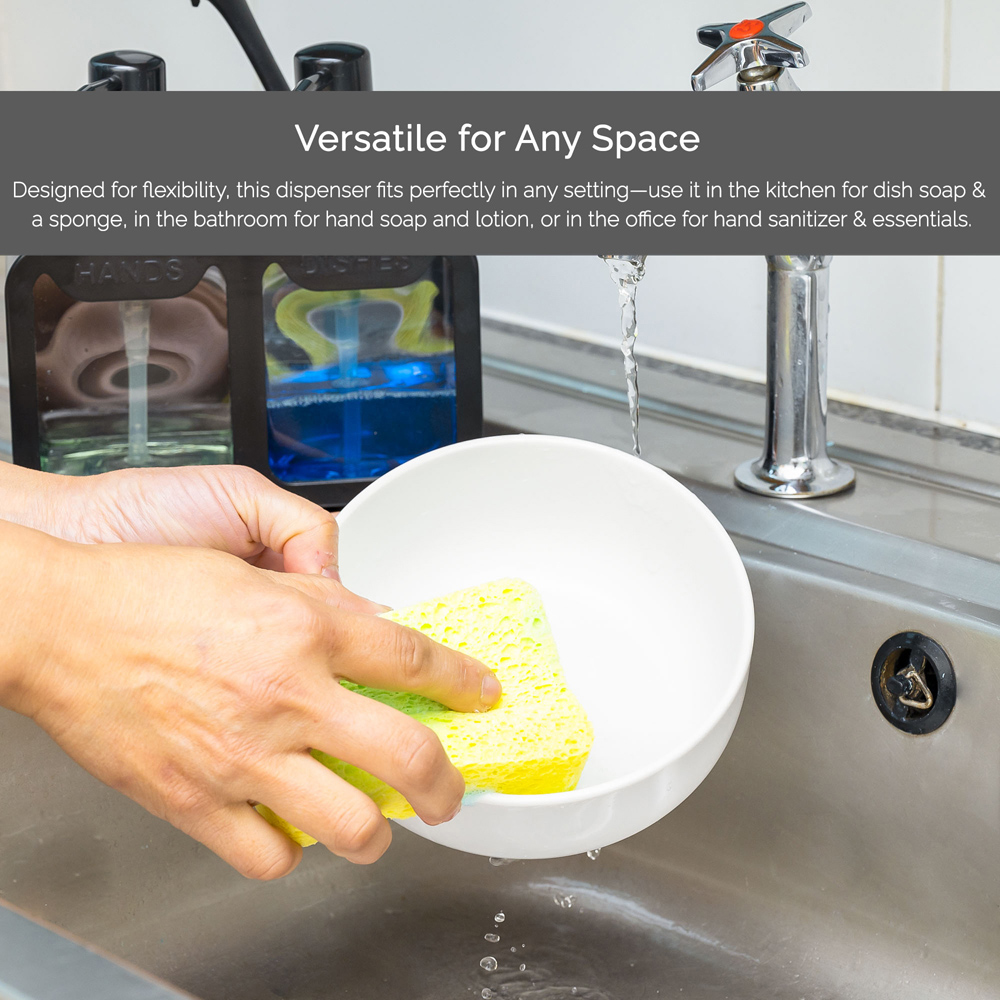 Innoteck Essentials Sink Organiser with 2 in 1 Hand and Dish Soap Dispenser Image 5