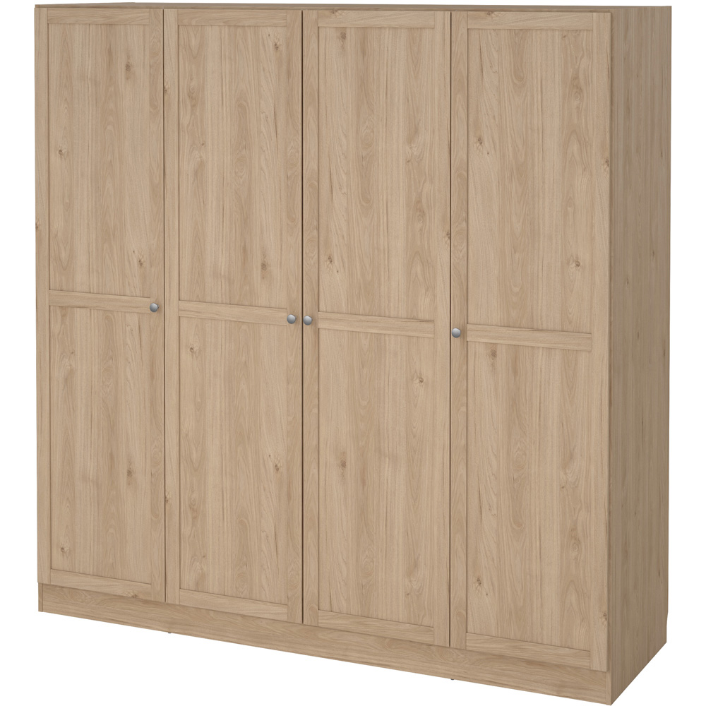 Florence Brande 4 Door Jackson Hickory Oak Wardrobe Image 4