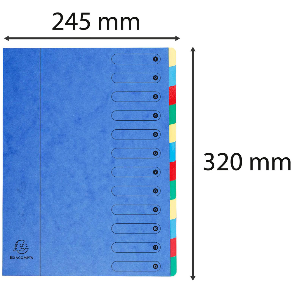 Exacompta Harmonika 12 Sections Blue A4 Multi Part File 6 Pack Image 8