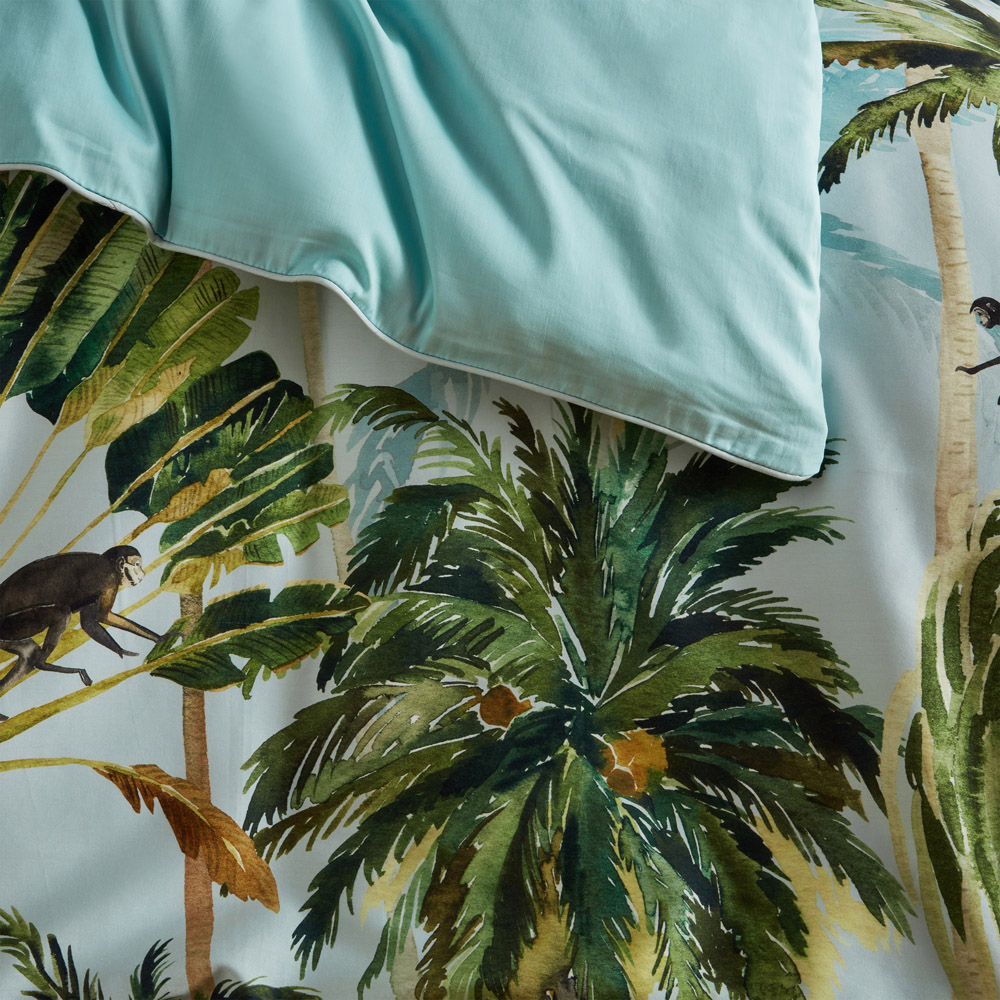 Paoletti Forsteriana Super King Multicolour Palms Duvet Cover Set Image 2