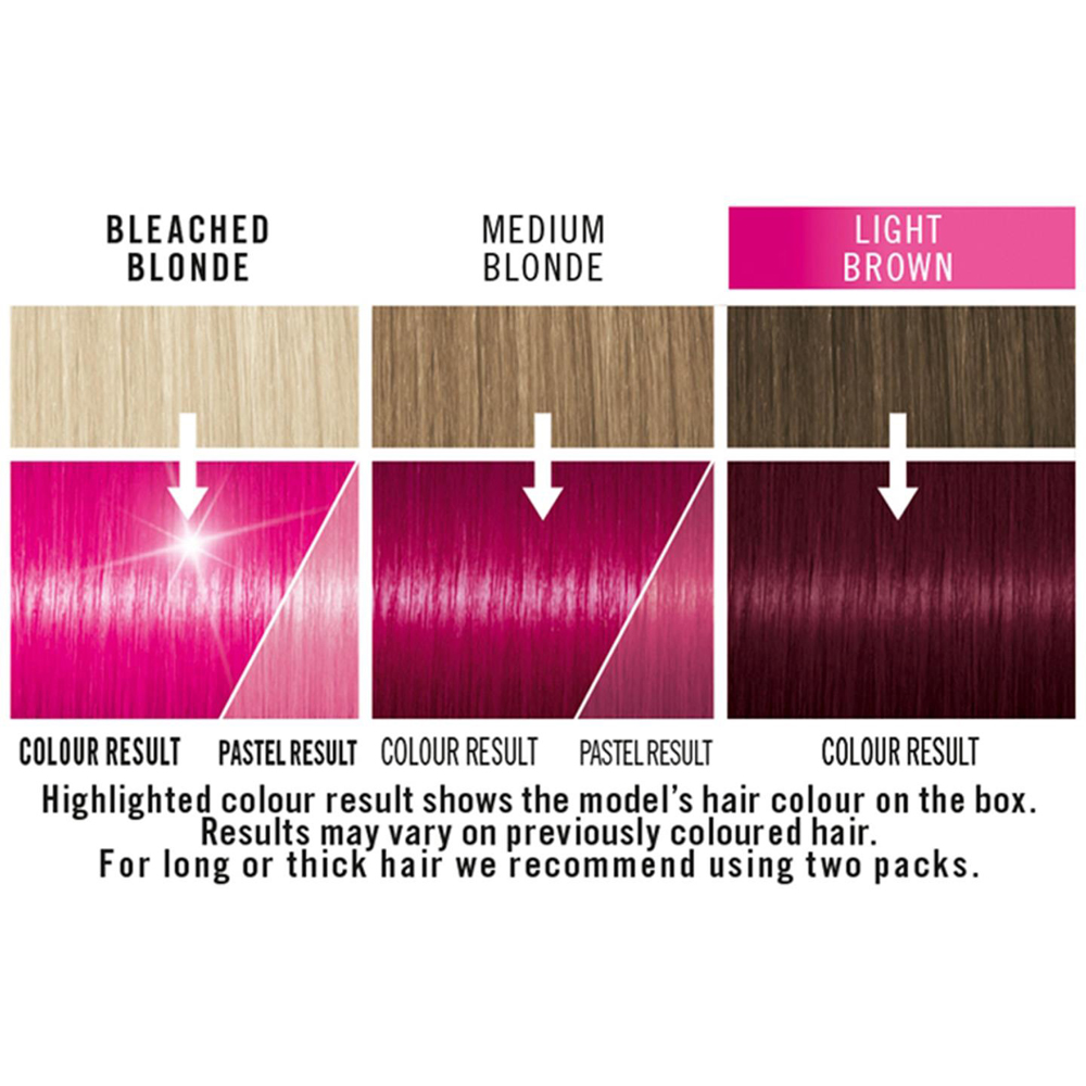 Schwarzkopf Live 093 Shocking Pink Ultra Bright or Pastel Semi-Permanent Hair Dye Image 6