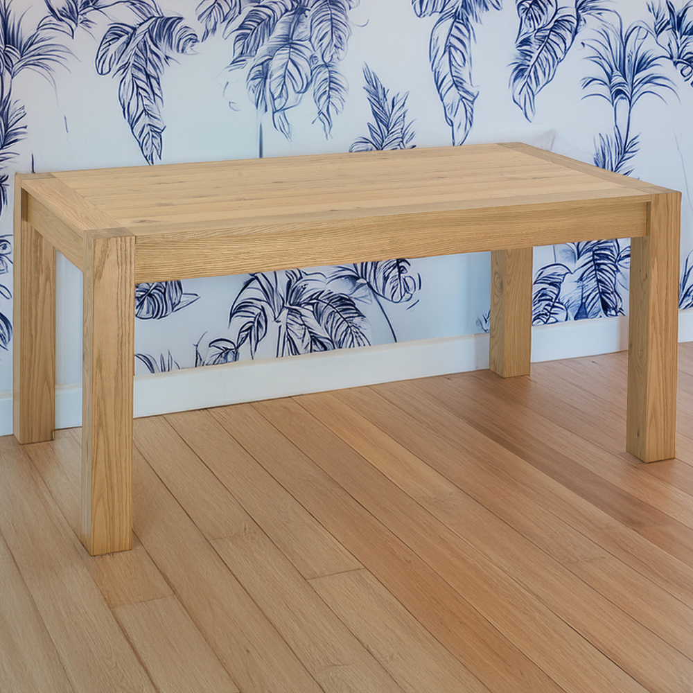 Bentley Designs Turin 6 Seater Light Oak Medium End Extending Table Image 1