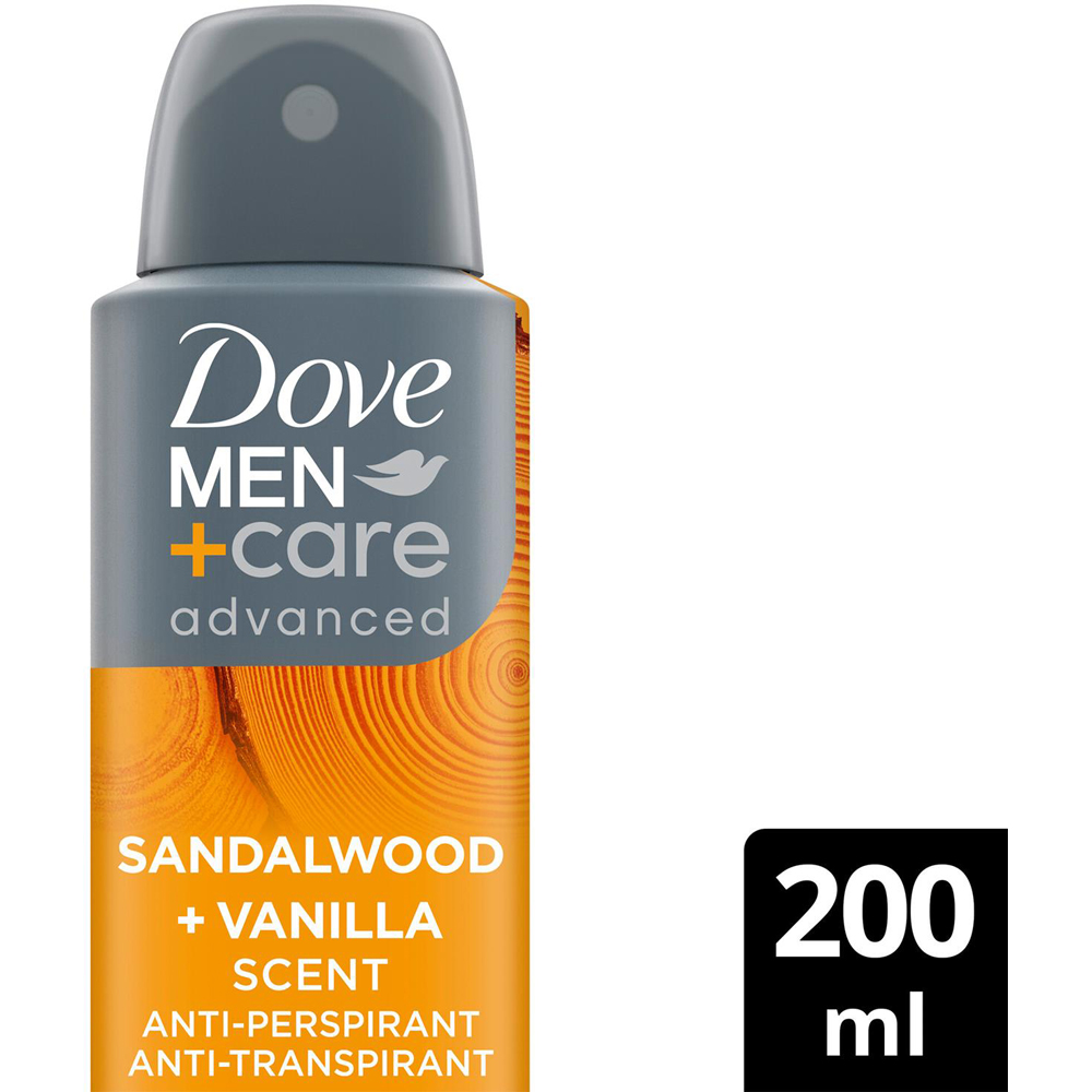 Dove Men+ Care Advanced Deodorant Spray for 72Hrs Sweat Protection 200ml 24 Pack Image 3