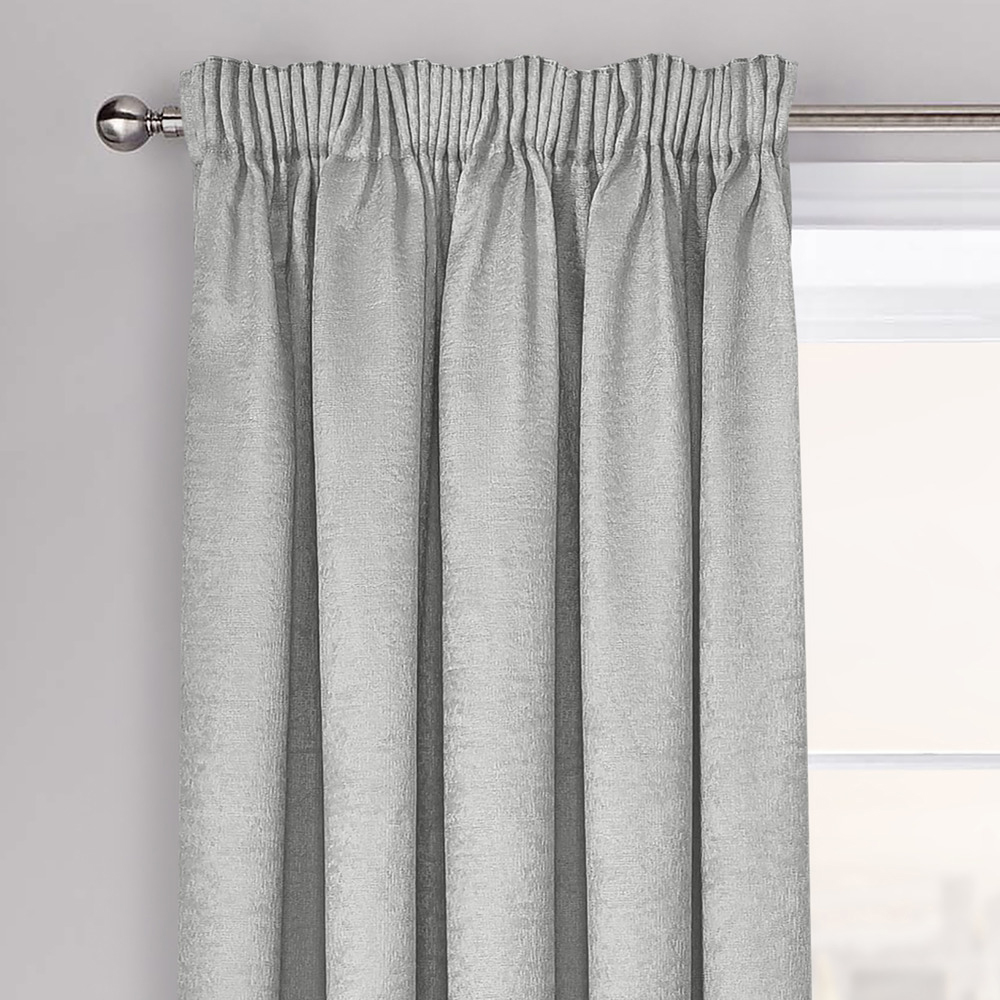 Velosso Westwood Silver Tape Top Curtains 168 x 183cm Image 2