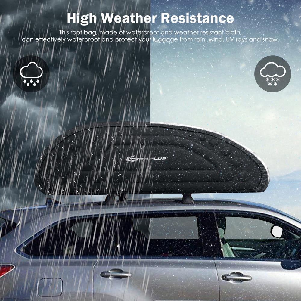 Costway 400L Black Waterproof Car Roof Bag Image 8