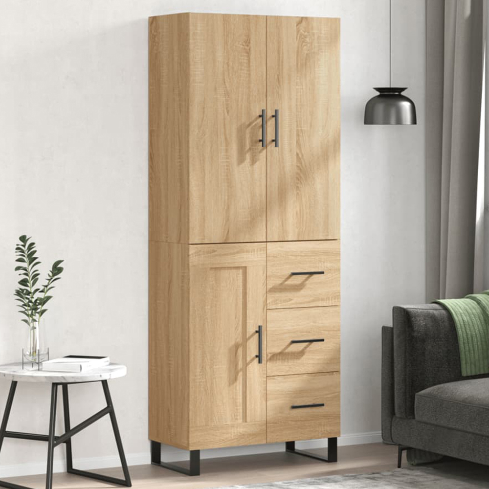 vidaXL Brown Engineered Wood Highboard Image 1
