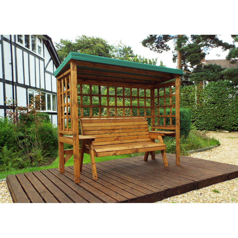 Charles Taylor Wentworth 3 Seater Arbour with Green Roof Cover Image 4