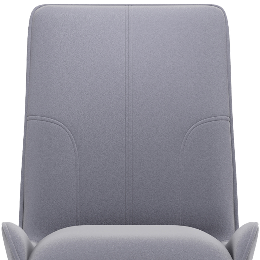 Living and Home Set of 2 Grey Velvet Dining Chair Image 4