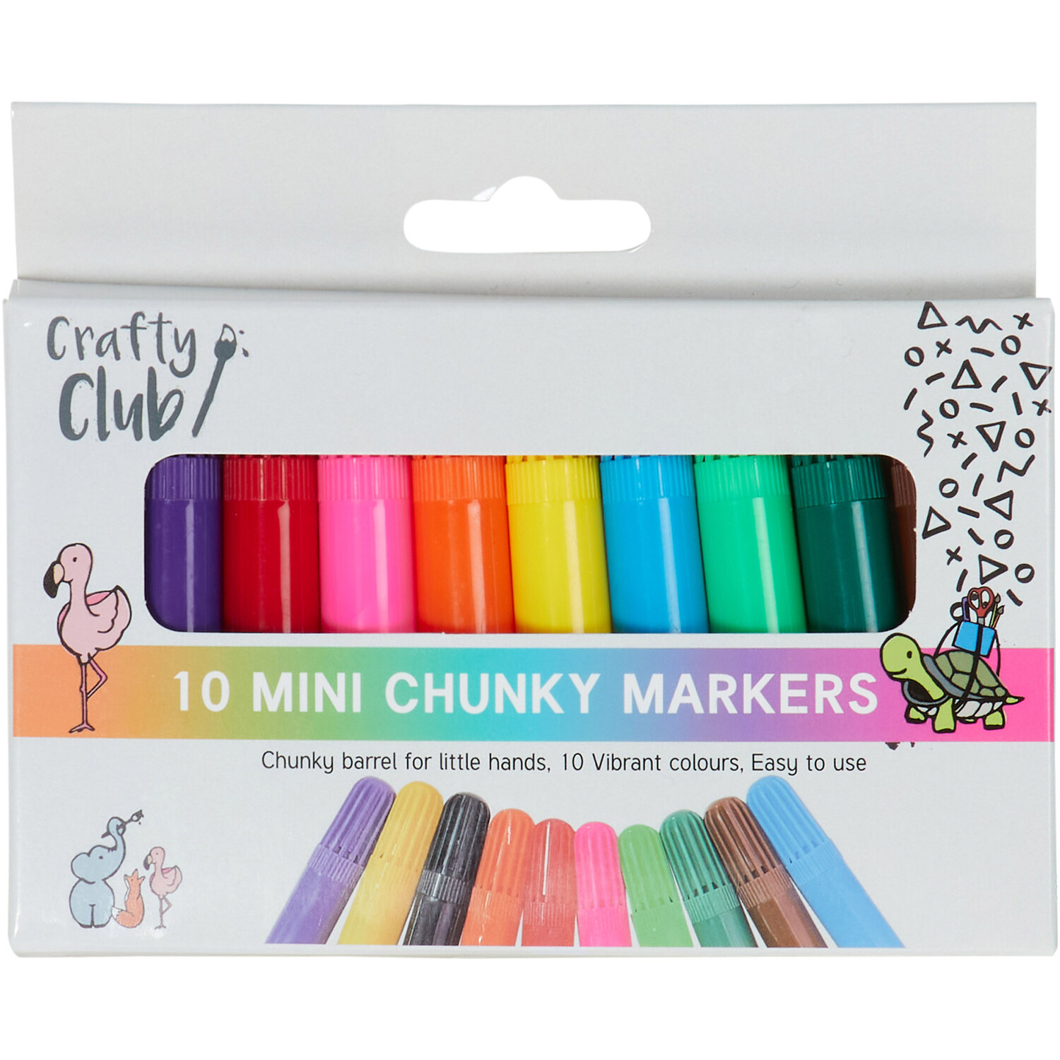 Crafty Club Pack of 10 Mini Chunky Markers Image 1