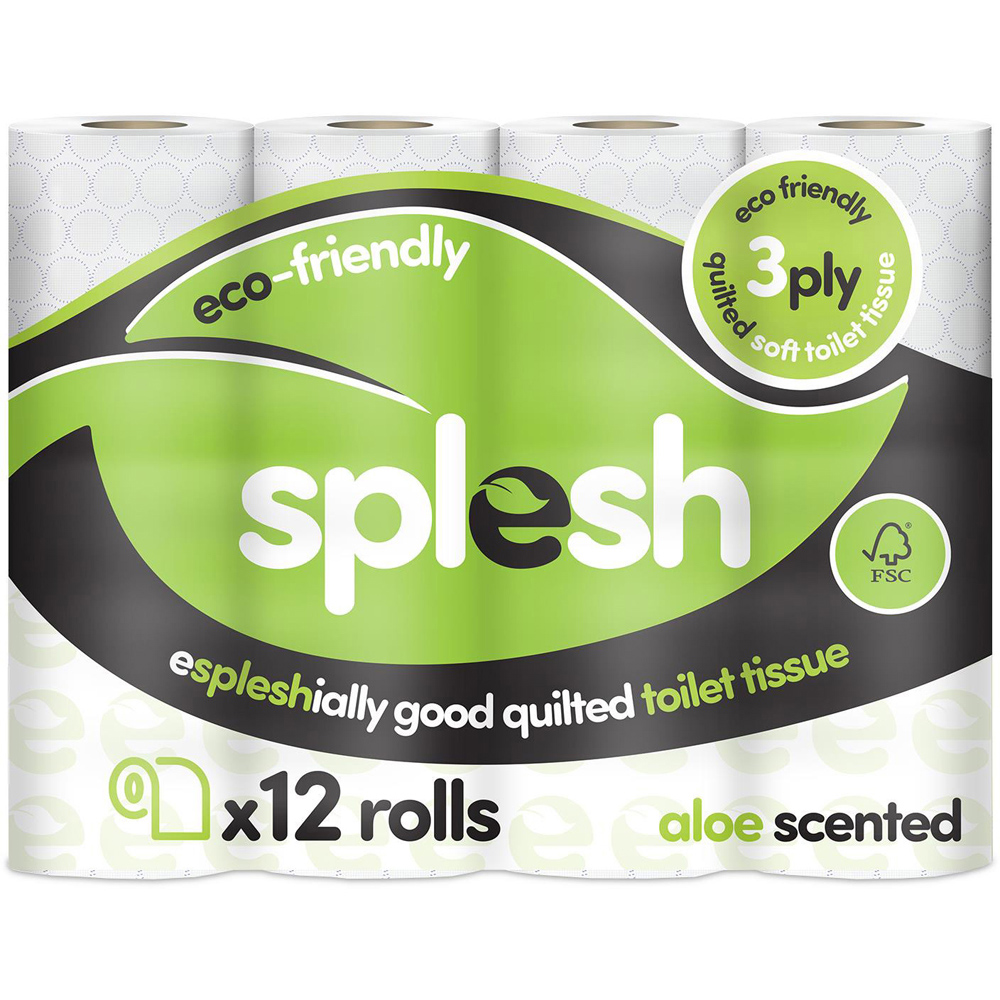 Splesh Quilted Aloe Vera Toilet Tissue 36 Rolls 3 Ply Image 2