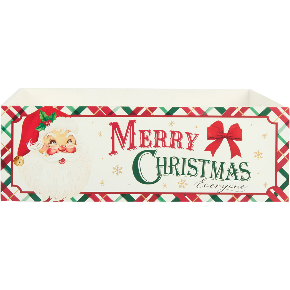 Retro Santa Christmas Crate White Image 2