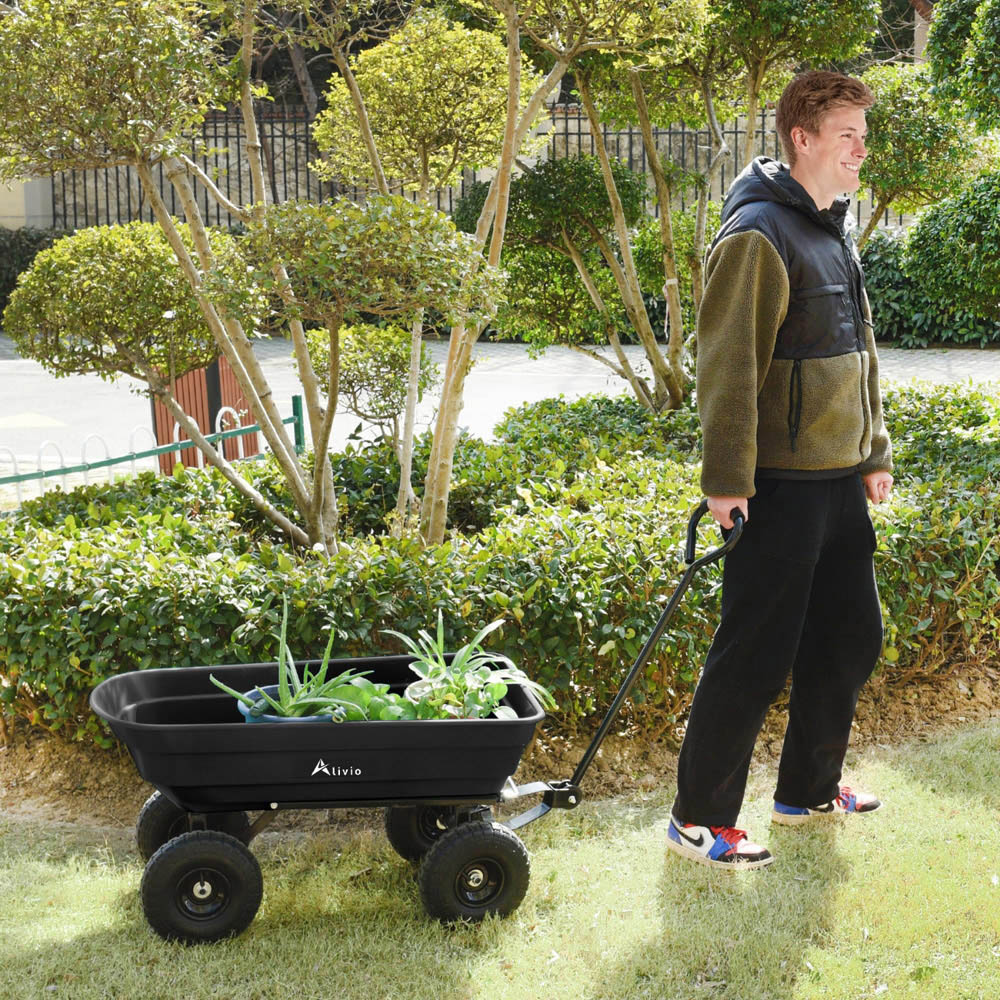 Alivio Heavy Duty Garden Wheelbarrow Cart 75L Image 4