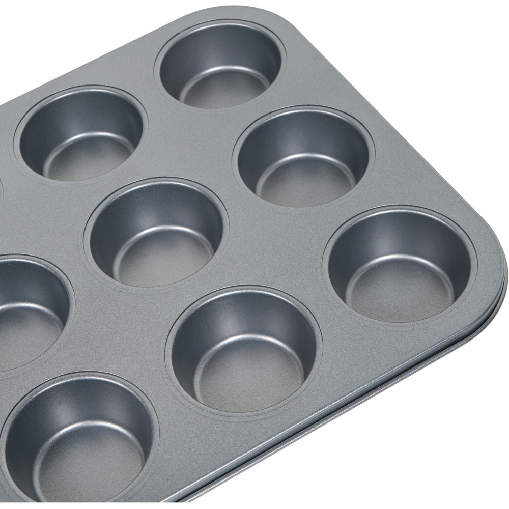 My Kitchen 12 Cup Muffin Pan Dark Grey Image 4