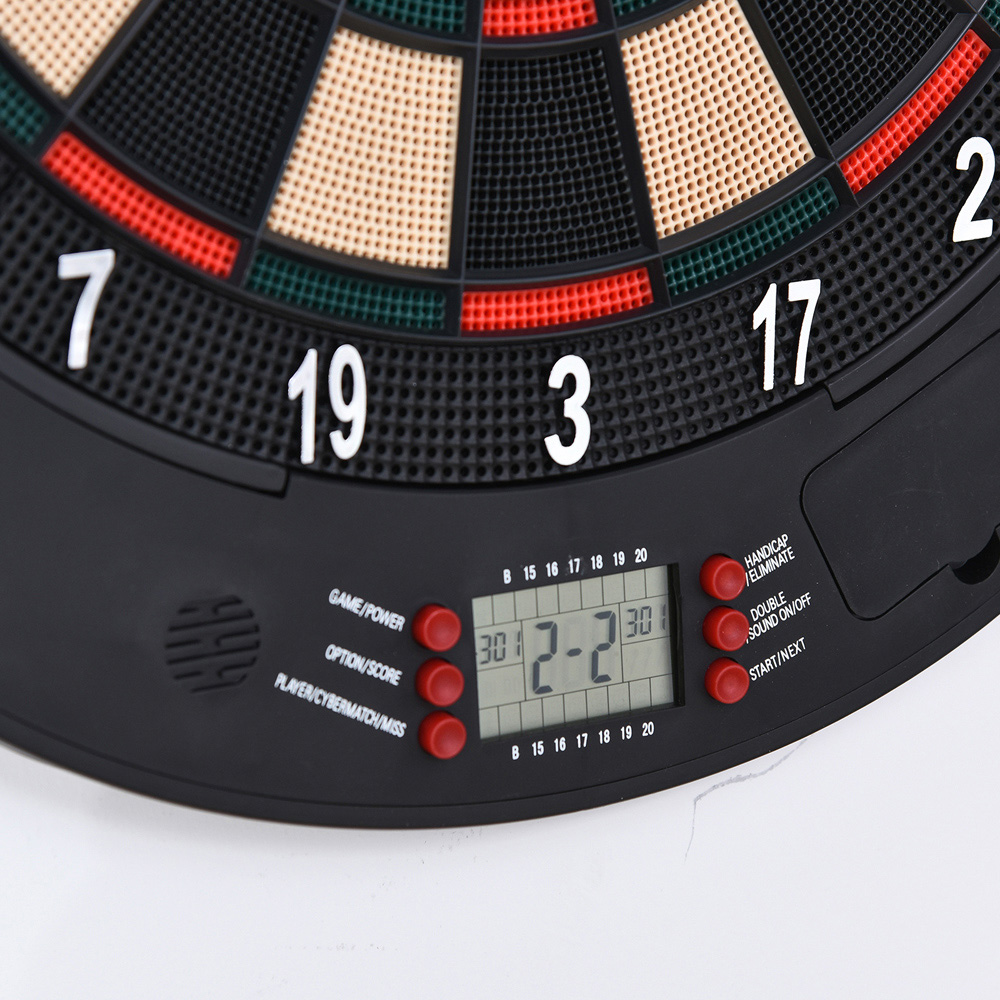 HOMCOM 6 Darts LCD Electronic Dartboard Set with 26 Games and 185 Variations Image 3
