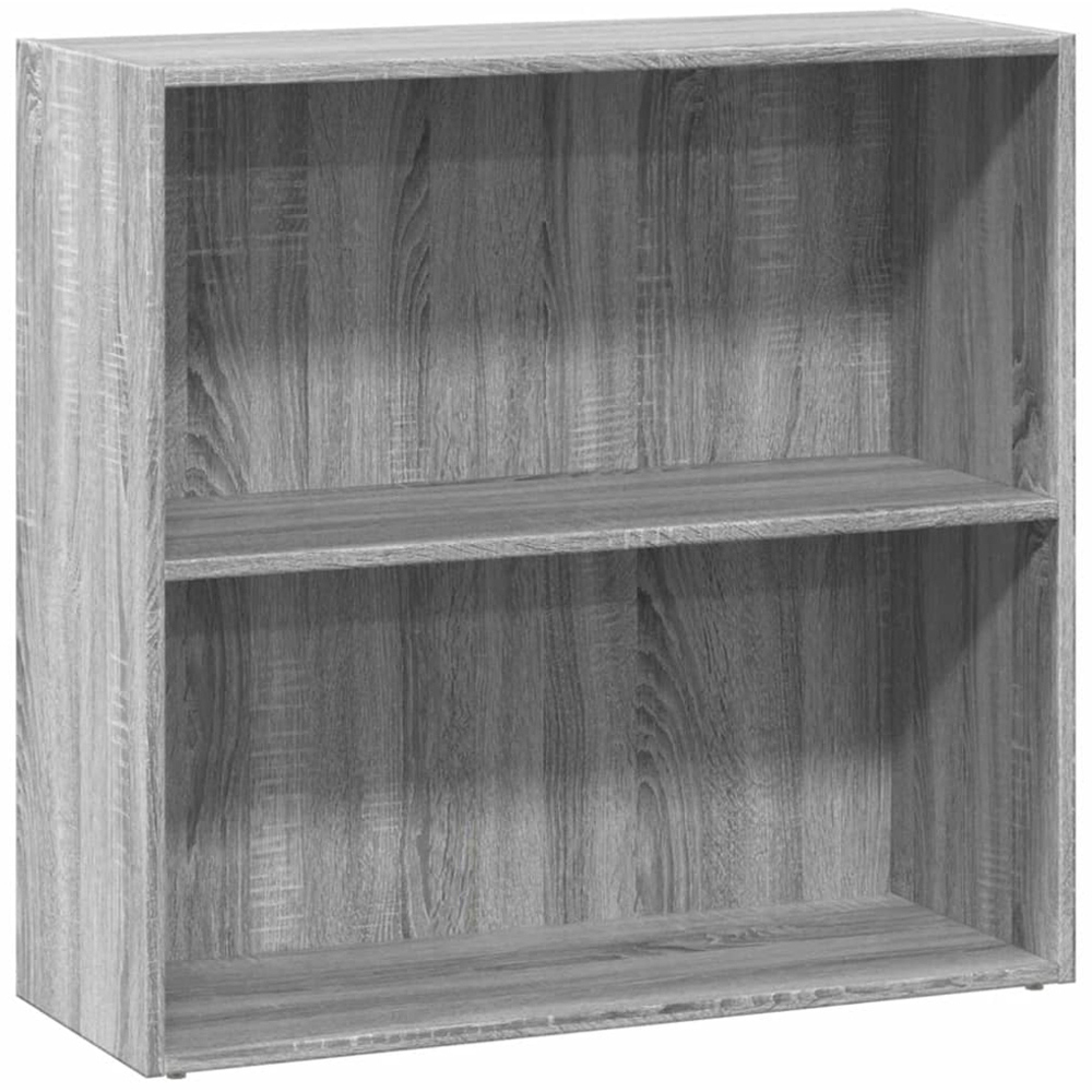 vidaXL 2 Shelf Grey Sonoma Bookcase Image 2