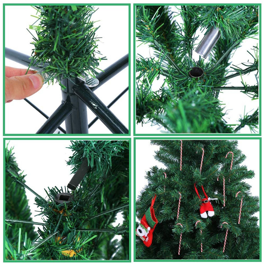 Highlands Homeware 1270 Tips Artificial Christmas Tree with Metal Stand 6ft Image 8