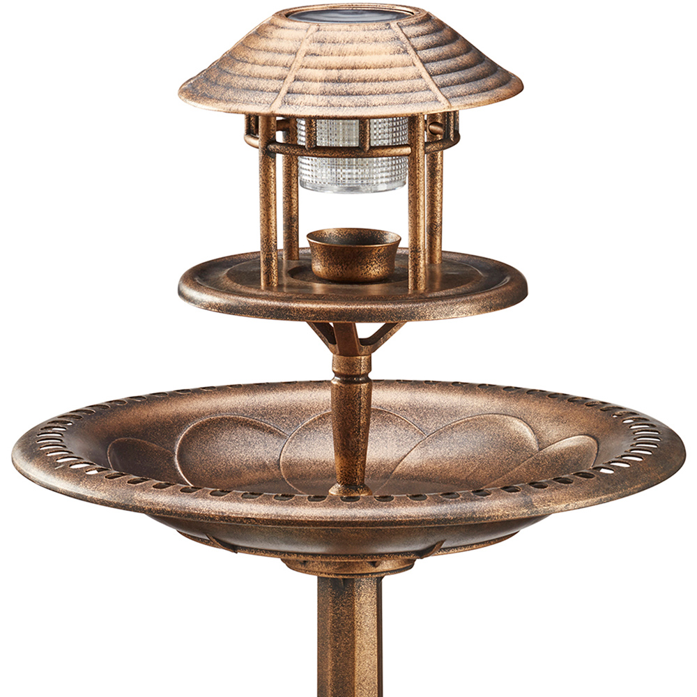 Garden Gear Bronze Bird Hotel with Solar Light Image 6