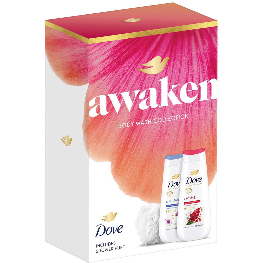 Dove Awaken Revive and Anti Stress Bodywash Duo Gift Set 225ml 2 Pack Image 4