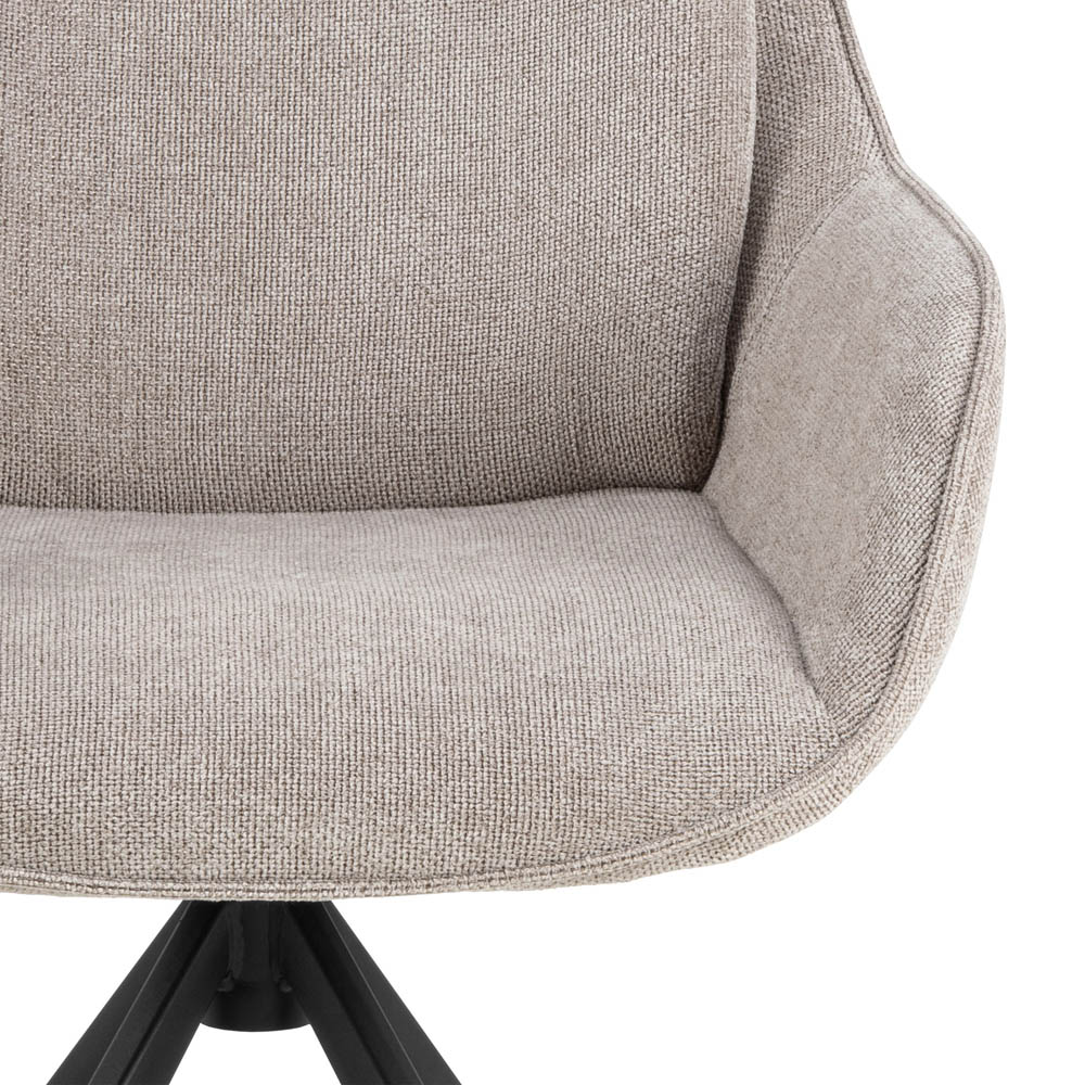 Florence Carrie Sand Swivel Dining Chair Set of 2 Image 6