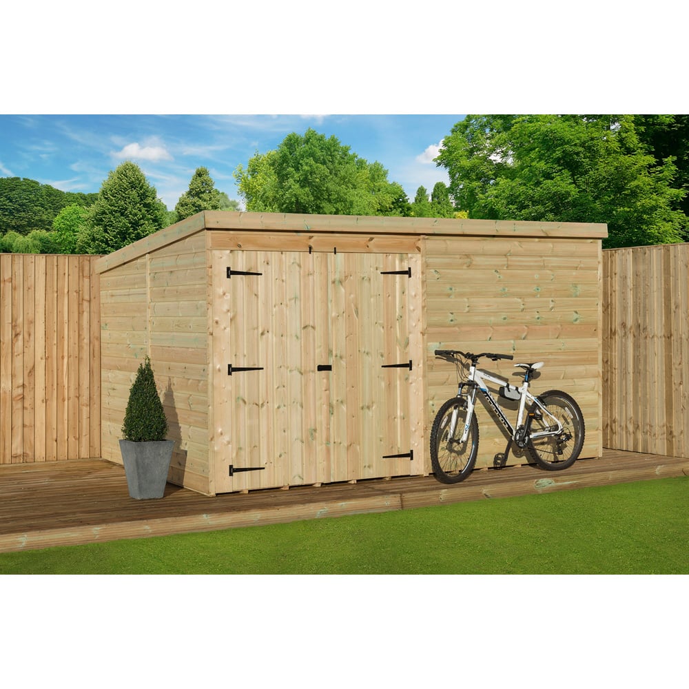 Empire Sheds 4000 10 x 8ft Double Door Tongue and Groove Pent Garden Shed Image 2