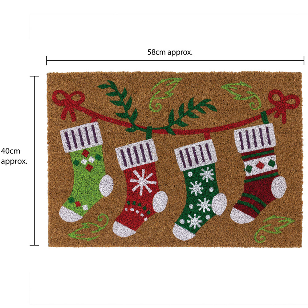 JVL Latex Backed Coir Stockings Entrance Doormat 40 x 58cm Image 9