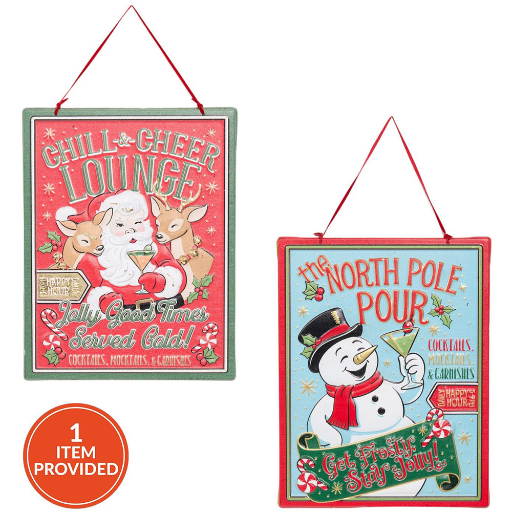 Vintage Festive Hanging Wall Art Image 1
