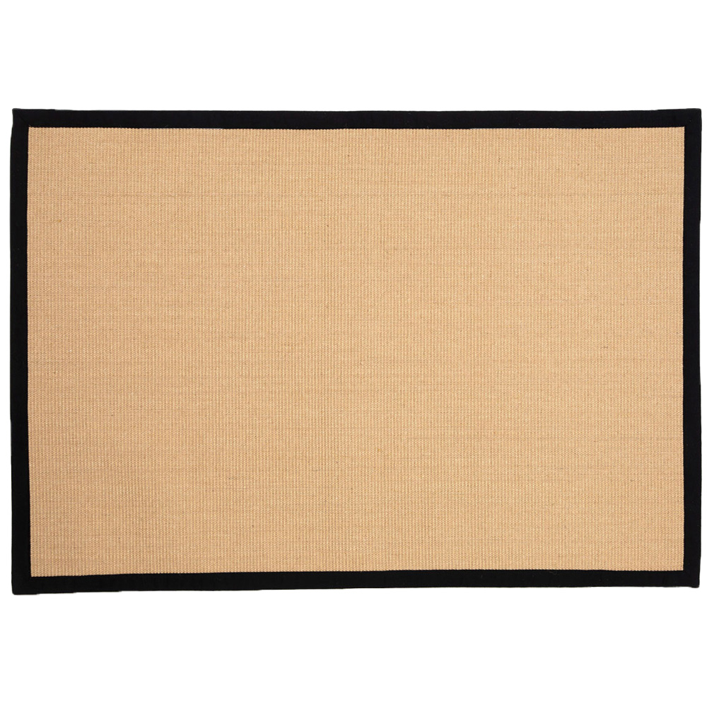 Esselle Home Swinton Black Sisal Jute Boucle Rug 160 x 230cm Image 1