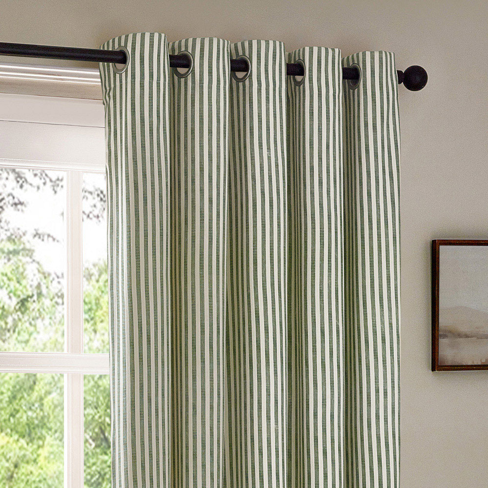 Yard Hebden Forest Cotton Blackout Eyelet Curtains 229 x 183cm Image 3