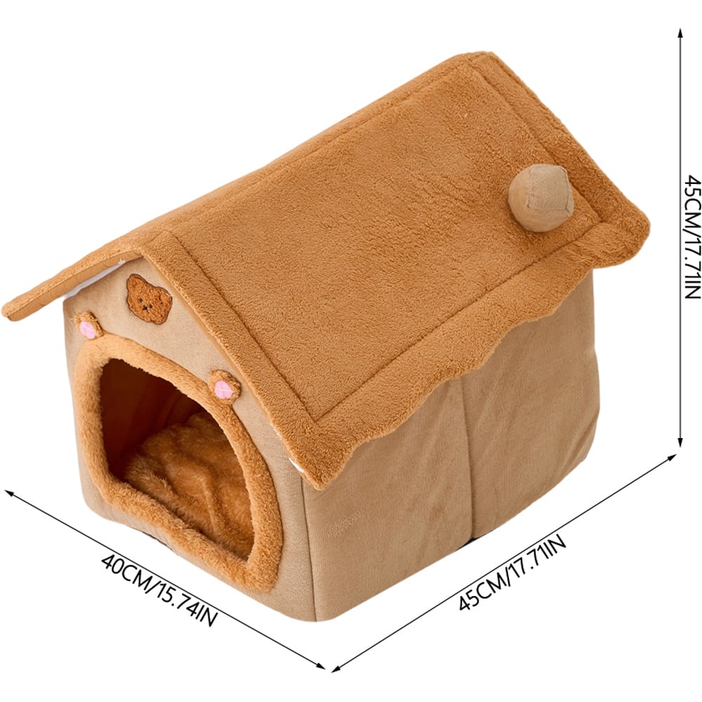 H&O Direct Brown Washable Soft Warm Pet House Image 6