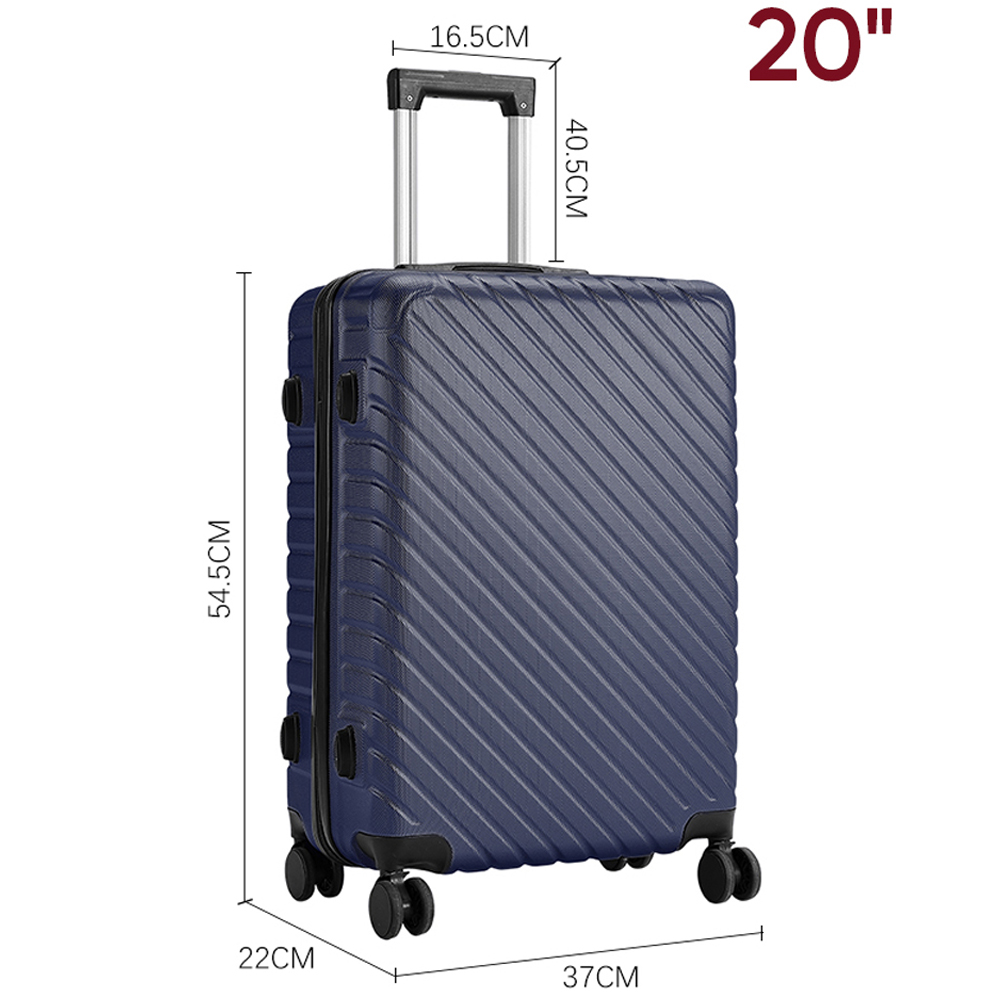 H&O Direct Small Blue Hardside Suitcase Image 6