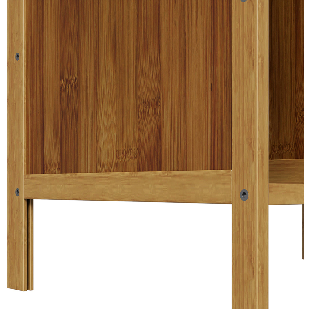 Living and Home 3 Drawer Single Shelf Tawny Bedside Table Image 5