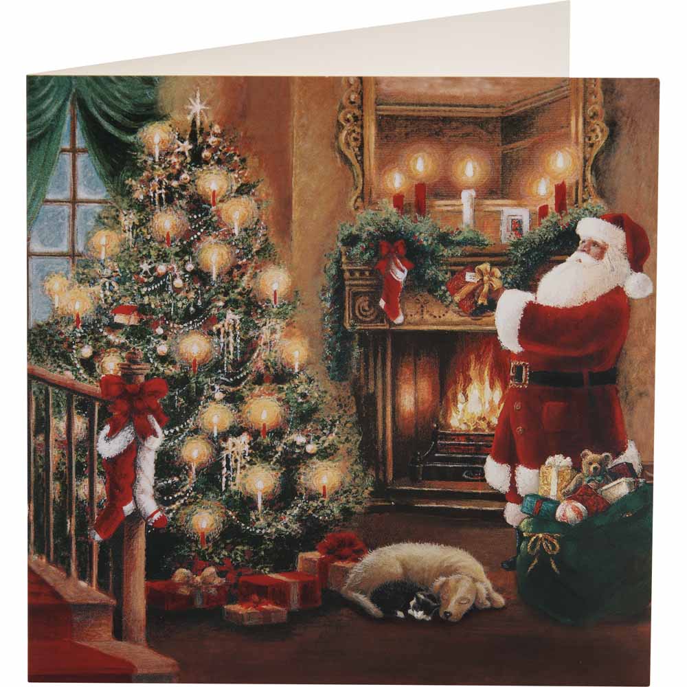 Wilko Standard Santa 15 pack Christmas Cards Image 2
