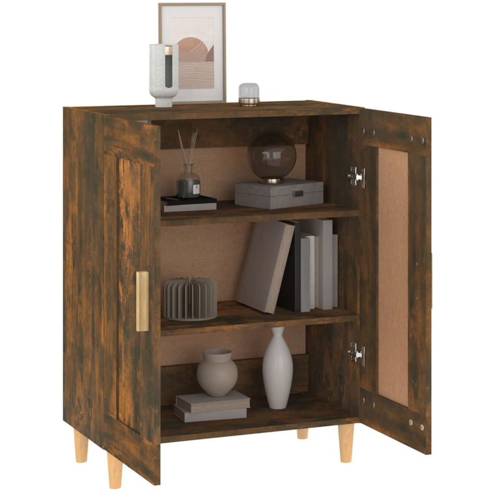 vidaXL 2 Door Smoked Oak Sideboard Image 5