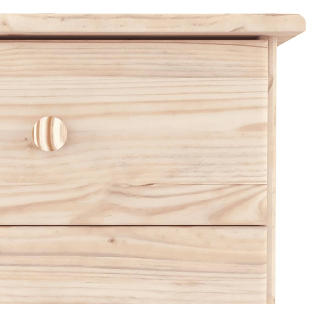 vidaXL Alta 2 Door 2 Drawer Natural Solid Pine Wood Sideboard Image 8
