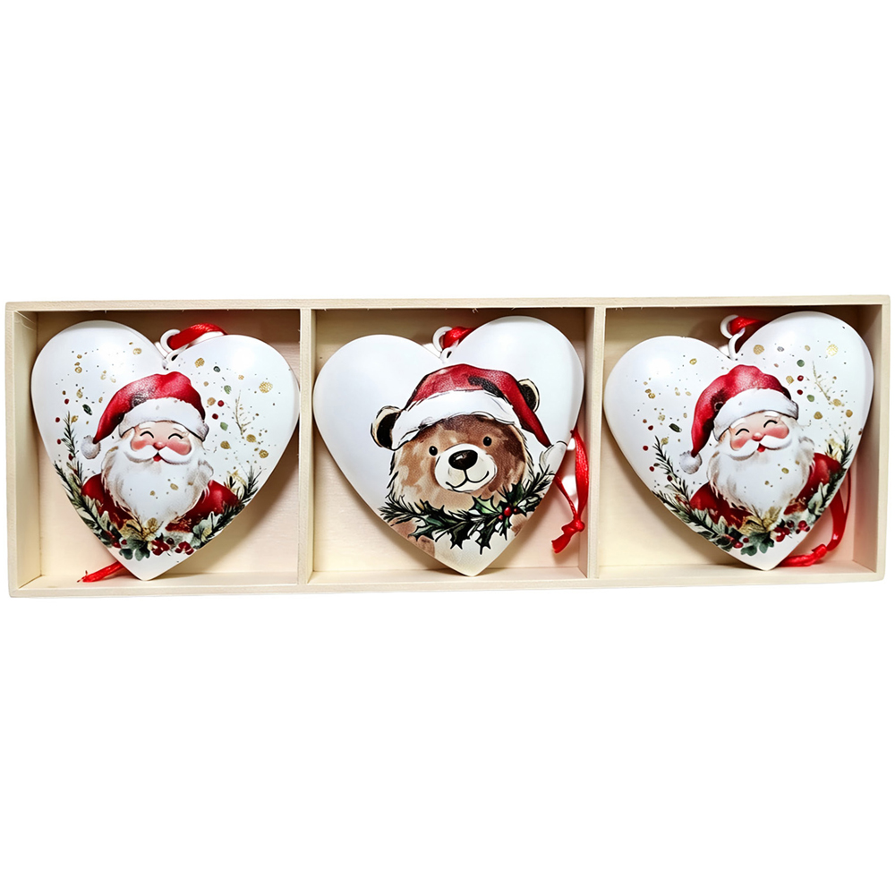 Set of 3 Heart Decorations Image 7