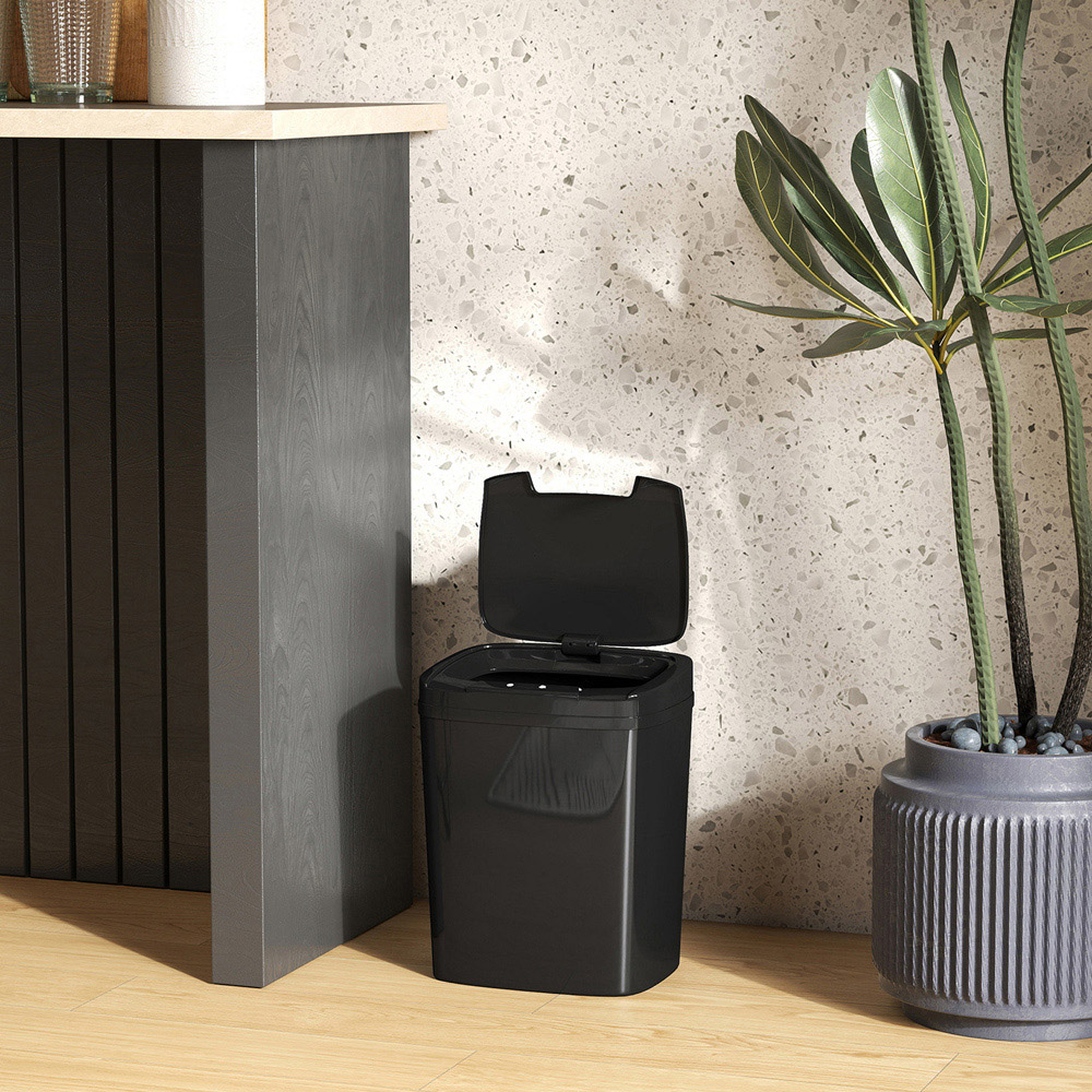 HOMCOM Black Automatic Kitchen Sensor Bin 15L Image 8