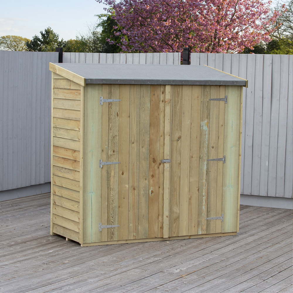 Shire 6 x 3ft Pressure Treated Overlap Pent Garden Shed Image 4