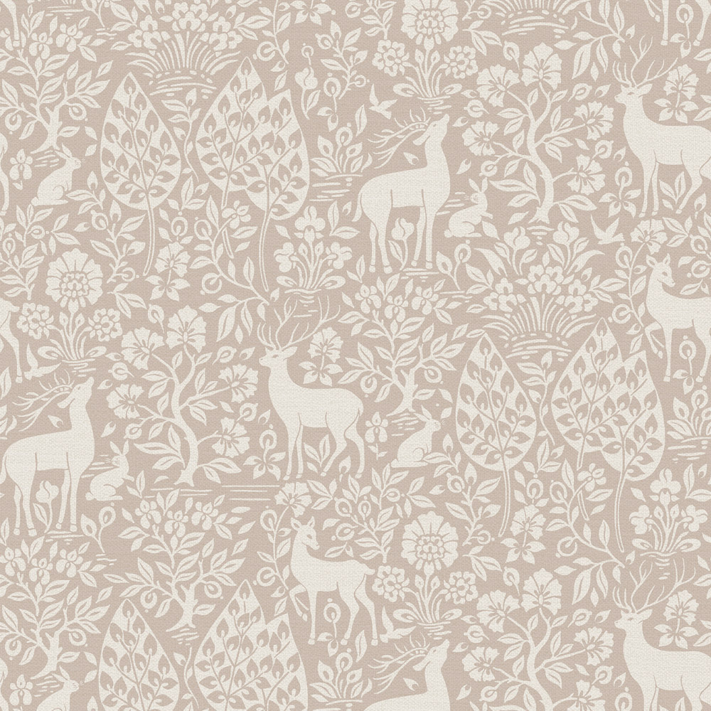 Holden Decor Deer Woods Pink Wallpaper Image 1